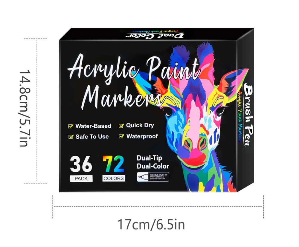Dual-Tip Acrylic Marker Pen – Kids’ Art & Graffiti Supplies
