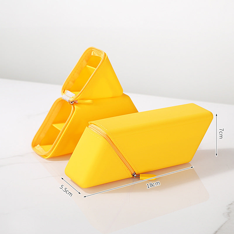 Magnetic Soft Silicone Pencil Case Large Capacity Expandable Silicone Pouch