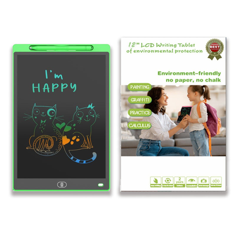 Children's 12-inch early childhood graffiti drawing board, LCD electronic drawing board