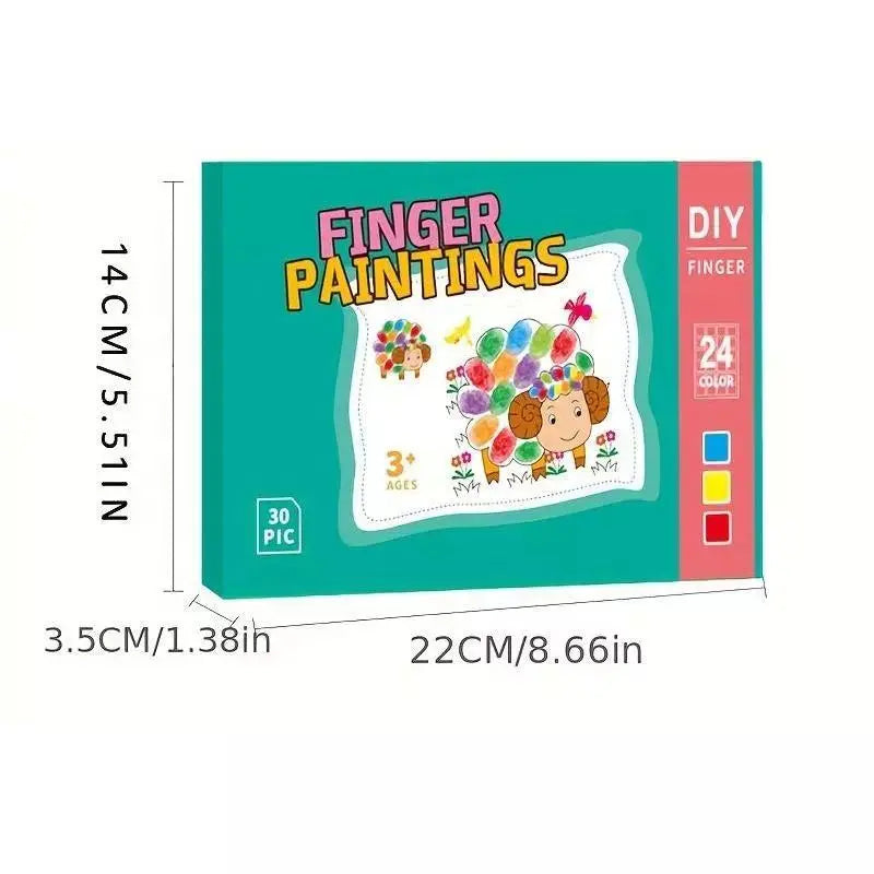 Finger Painting Colors with Template