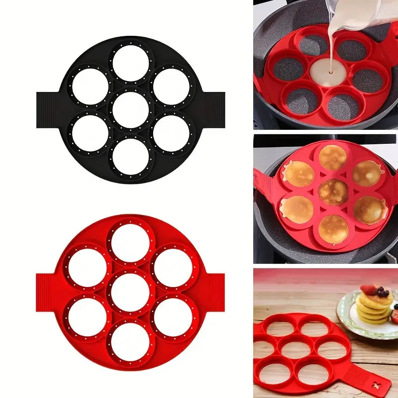 7-Hole Silicone Pancake & Egg Mold