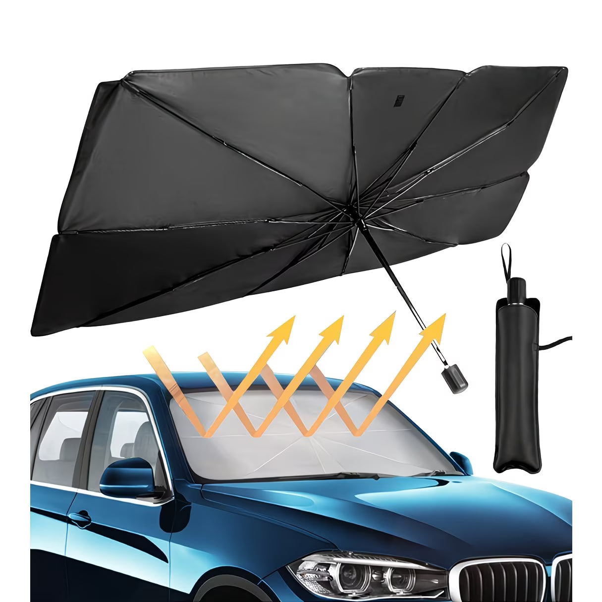Foldable car sunshade