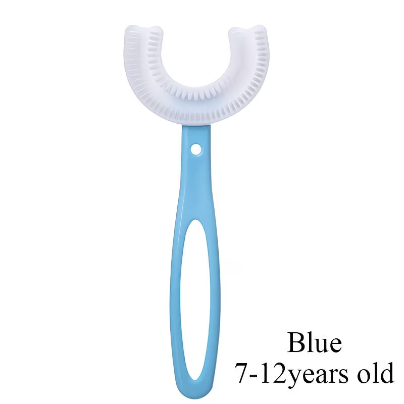 Kids U-Shaped Toothbrush for Gentle Teeth Cleaning & Oral Care