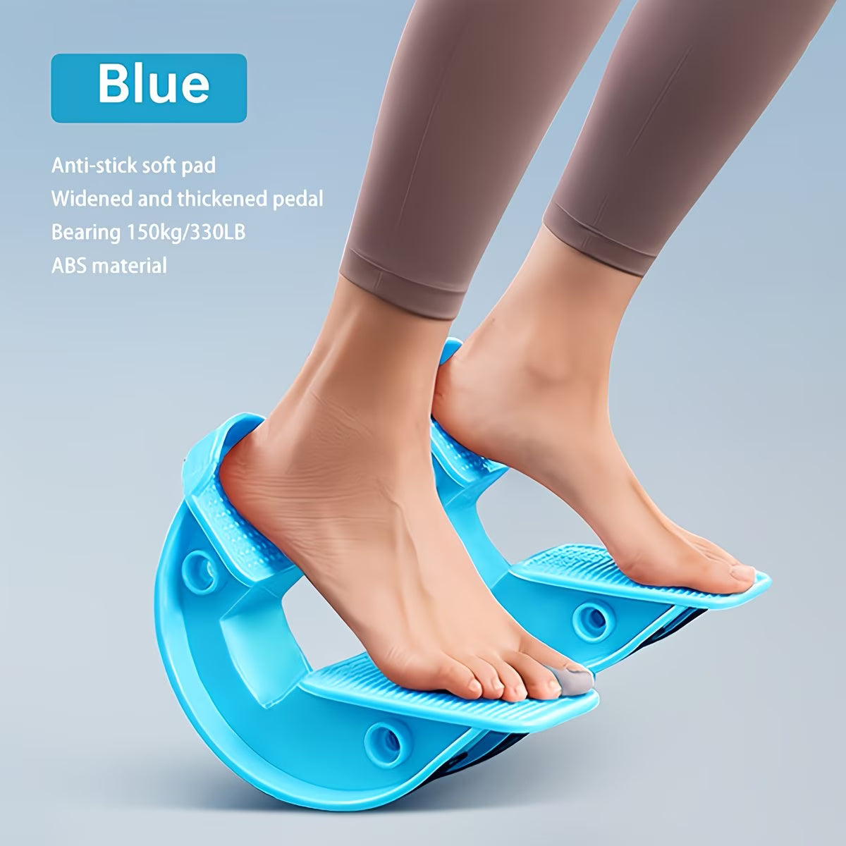 A pedal calf-stretching strap trainer, for Achilles tendon strengthening and tight, firm leg muscles