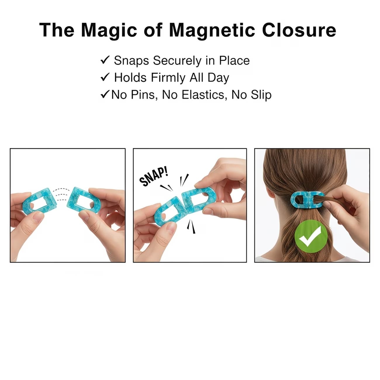 ✨ Magnetic Hair Clip|Comfortable Even When Lying Down