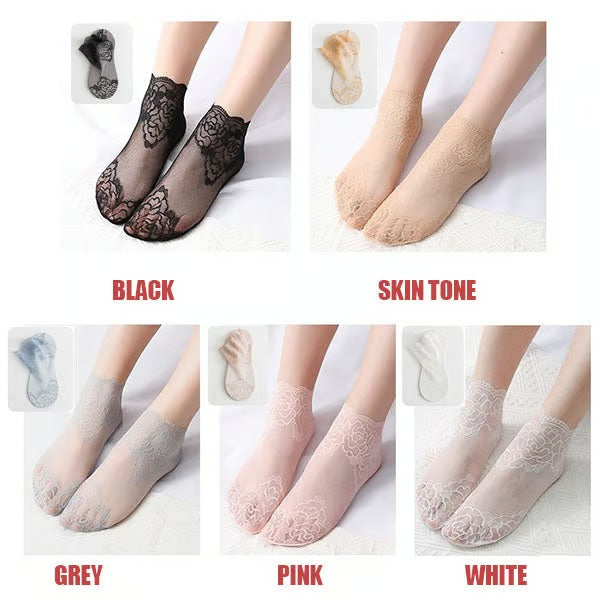 Ladies Fashion Lace Socks