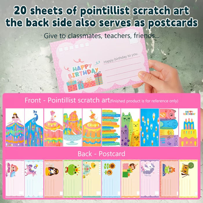 35Pcs DIY Rainbow Scratch Art