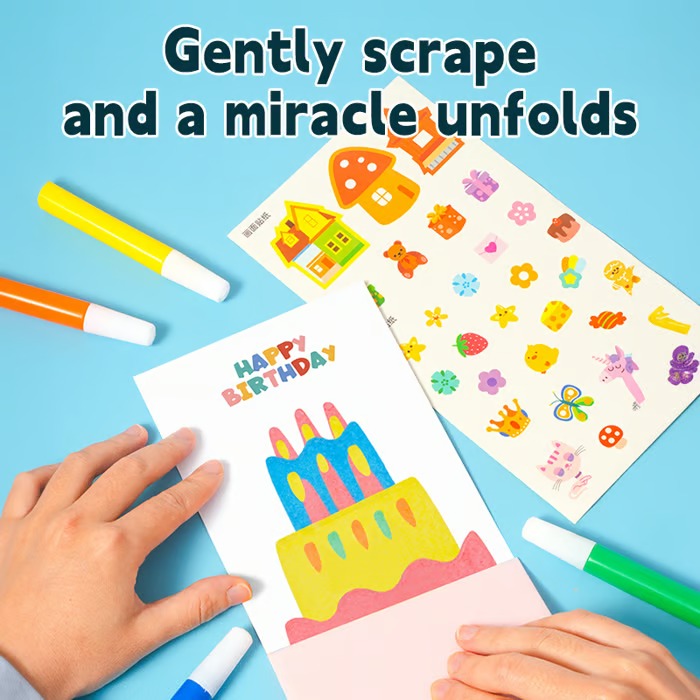35Pcs DIY Rainbow Scratch Art