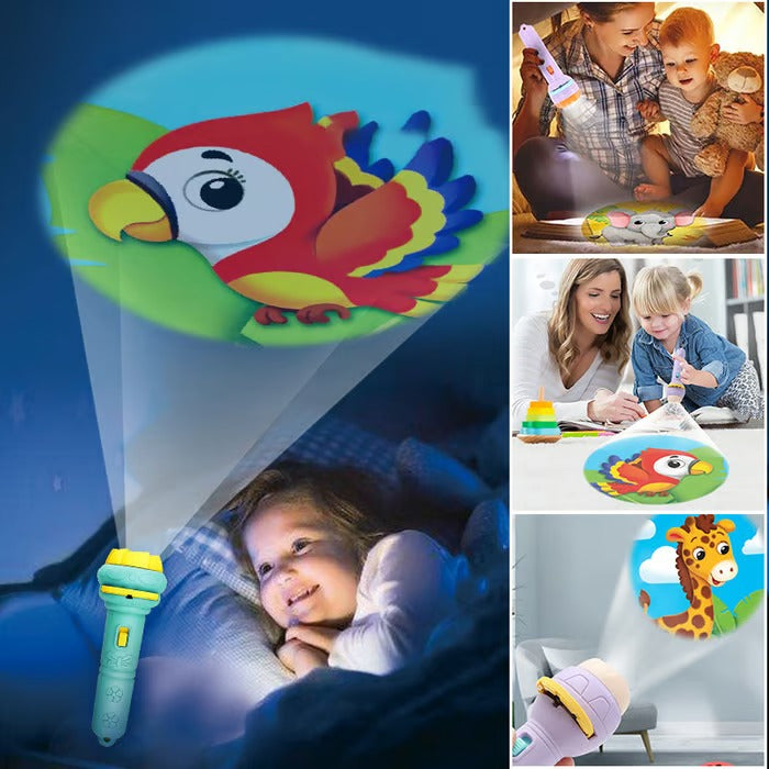 Cartoon children's projection flashlight
