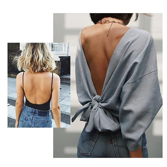 Low-back wireless lift lace polka dot bra