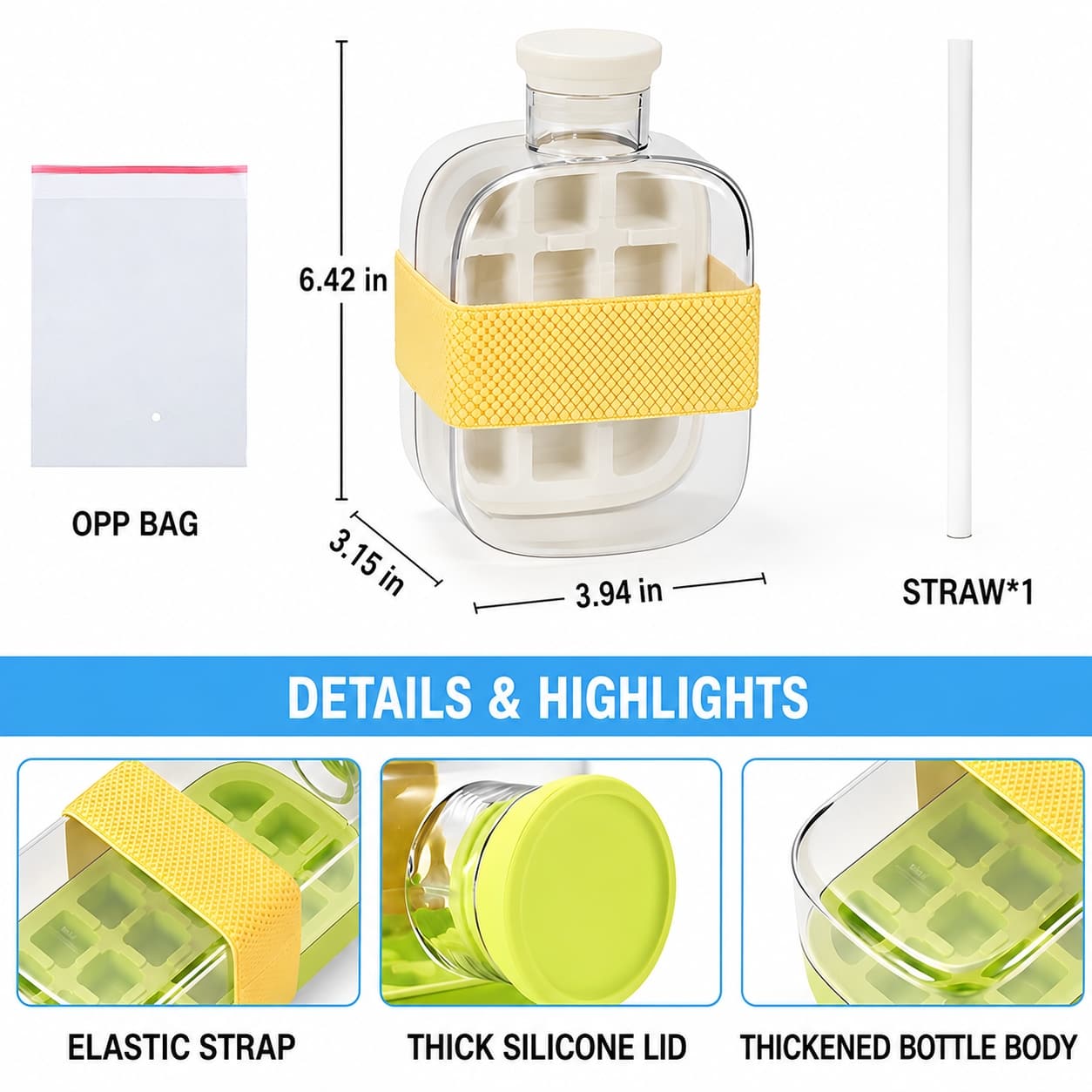 ❄️ 2-in-1 Ice Cube Maker Bottle – Enjoy Cold Drinks Anytime!