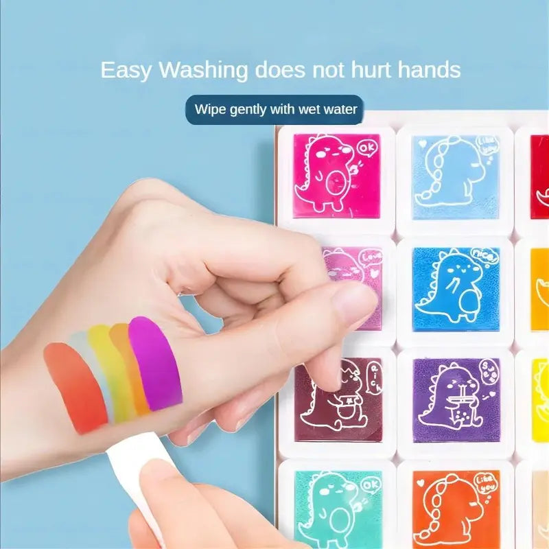 Finger Painting Colors with Template