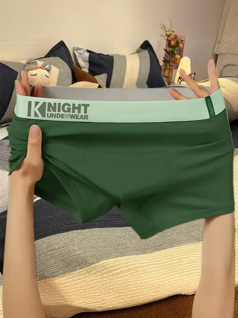 Men's Breathable Color-Block Boxer Briefs