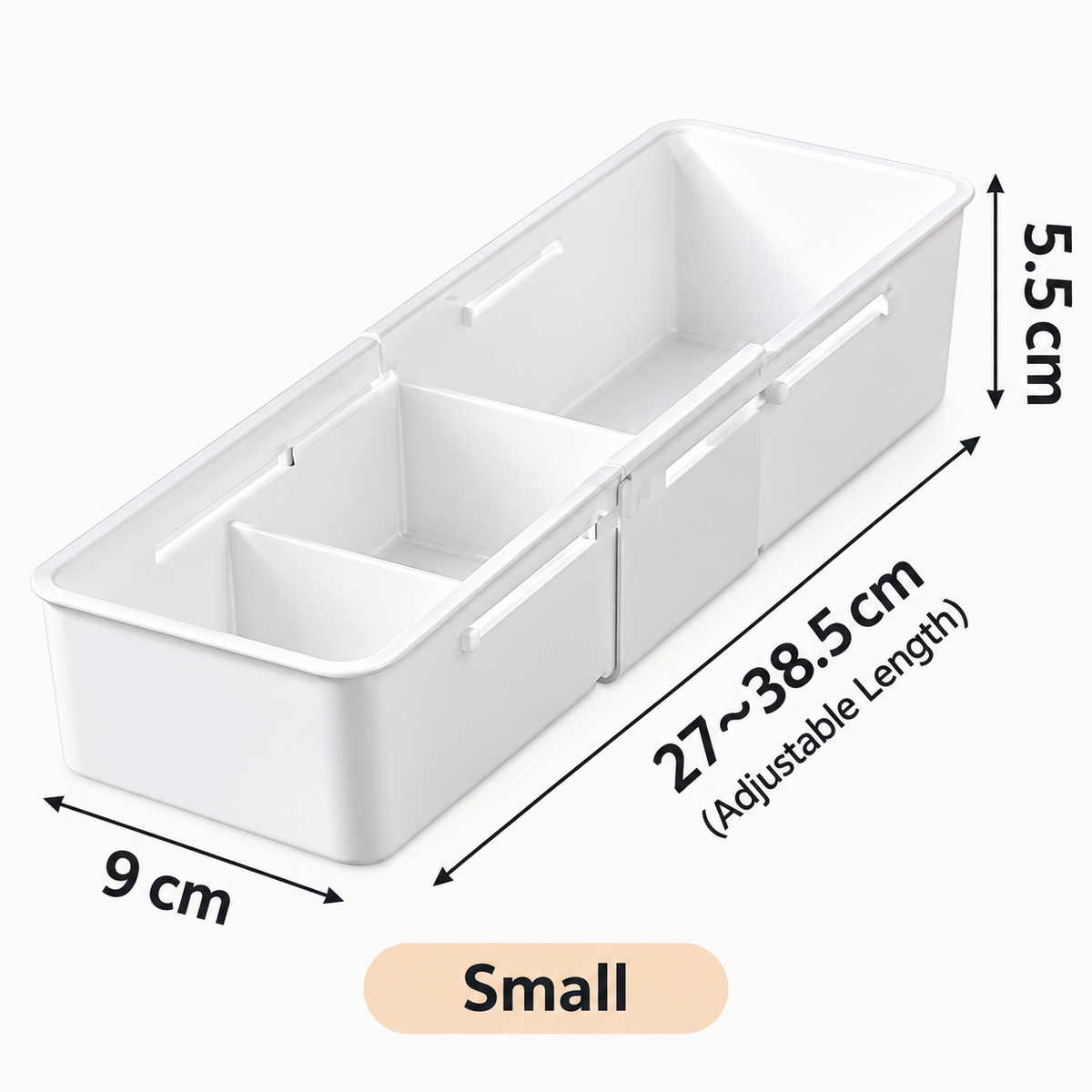 Expandable Rectangular Drawer Organizer – Adjustable Storage Box with Dividers
