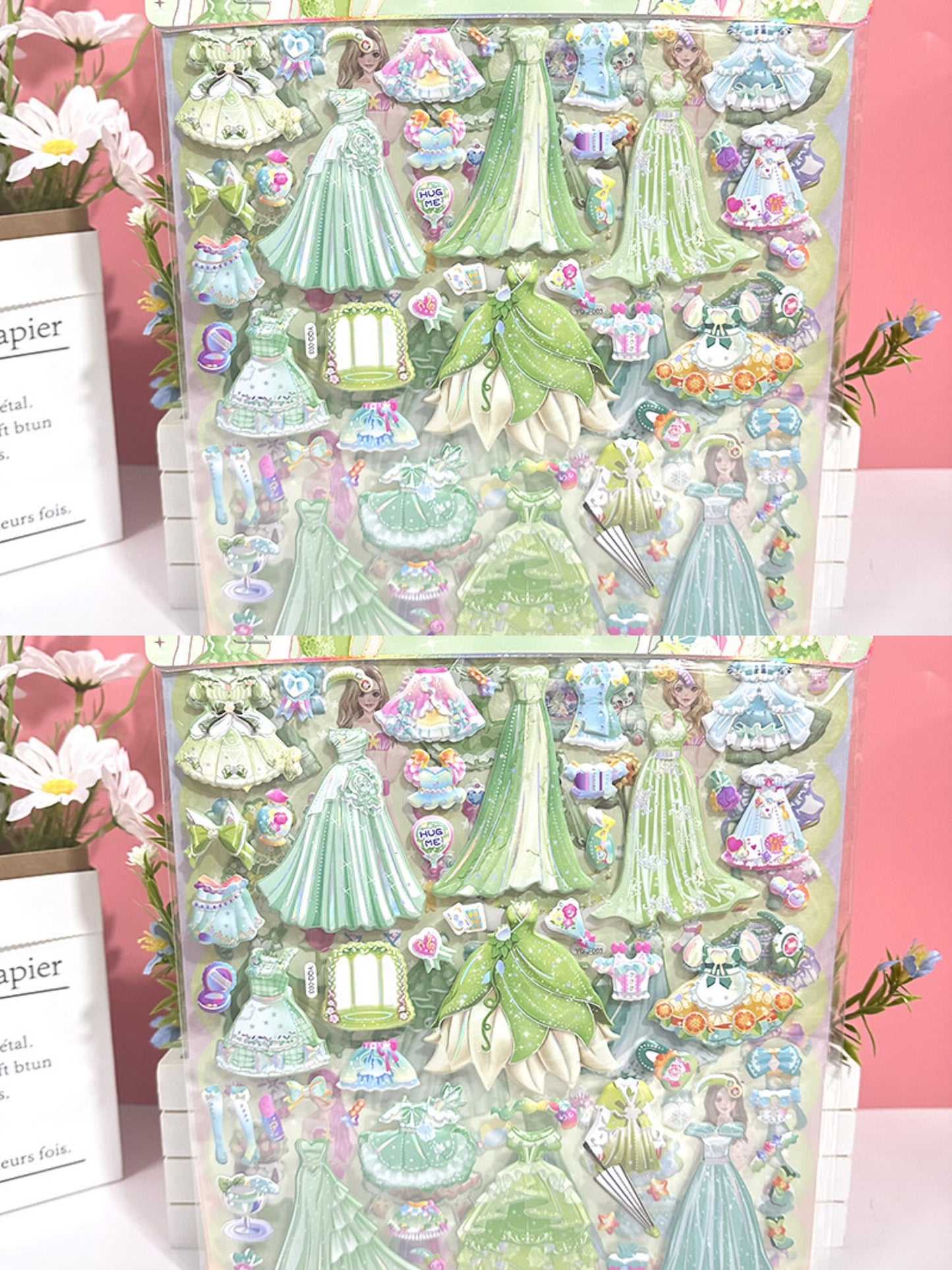 Double-layer 3D Princess Dress Up Stickers-Children's Dress Up Game