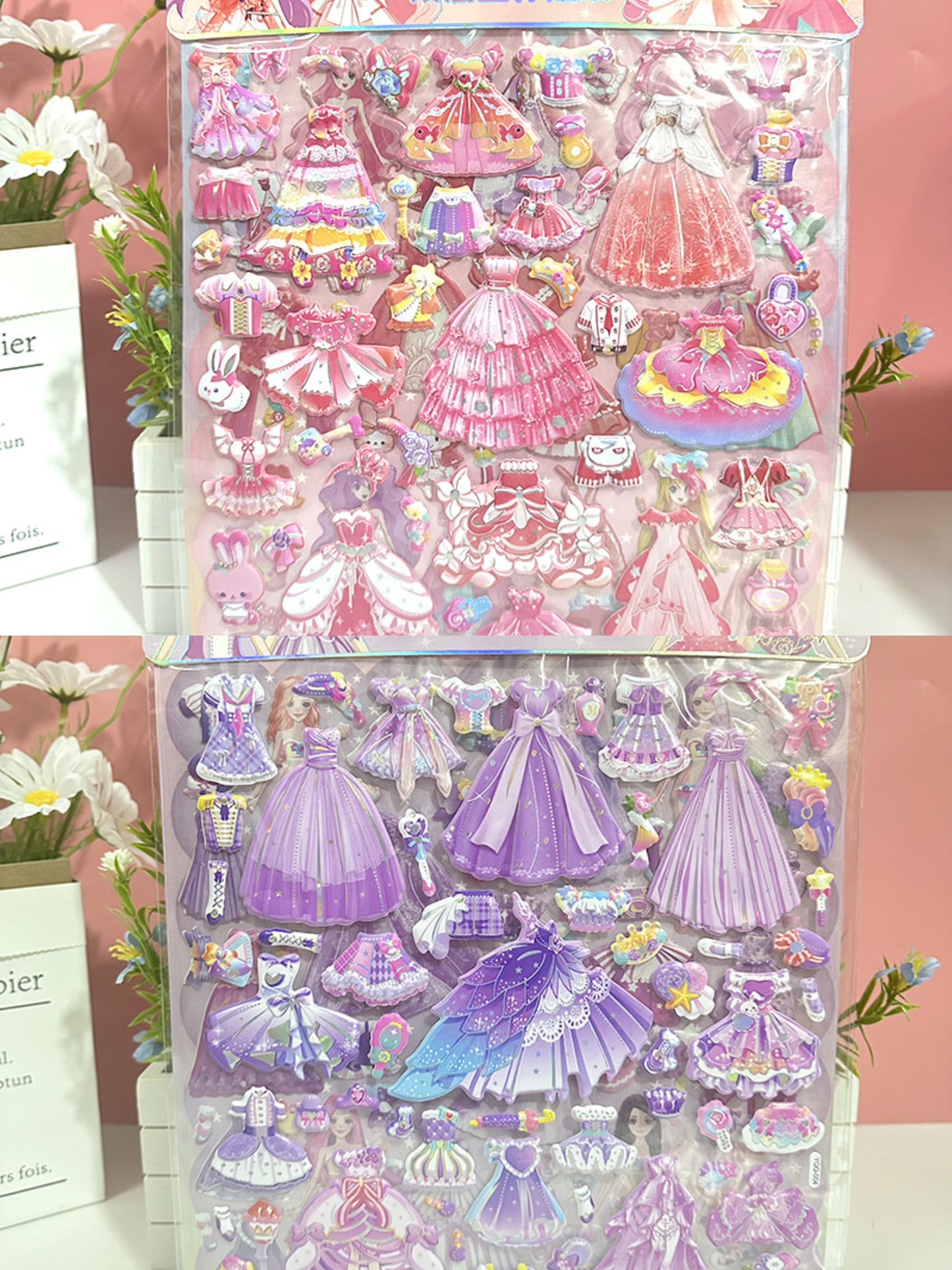 Double-layer 3D Princess Dress Up Stickers-Children's Dress Up Game