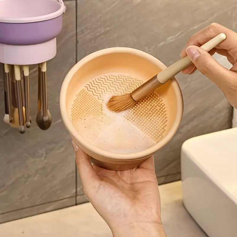 3 in 1 Silicone Makeup Brush Organizer