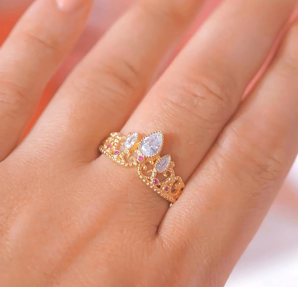 Rapunzel Adjustable Crown Ring