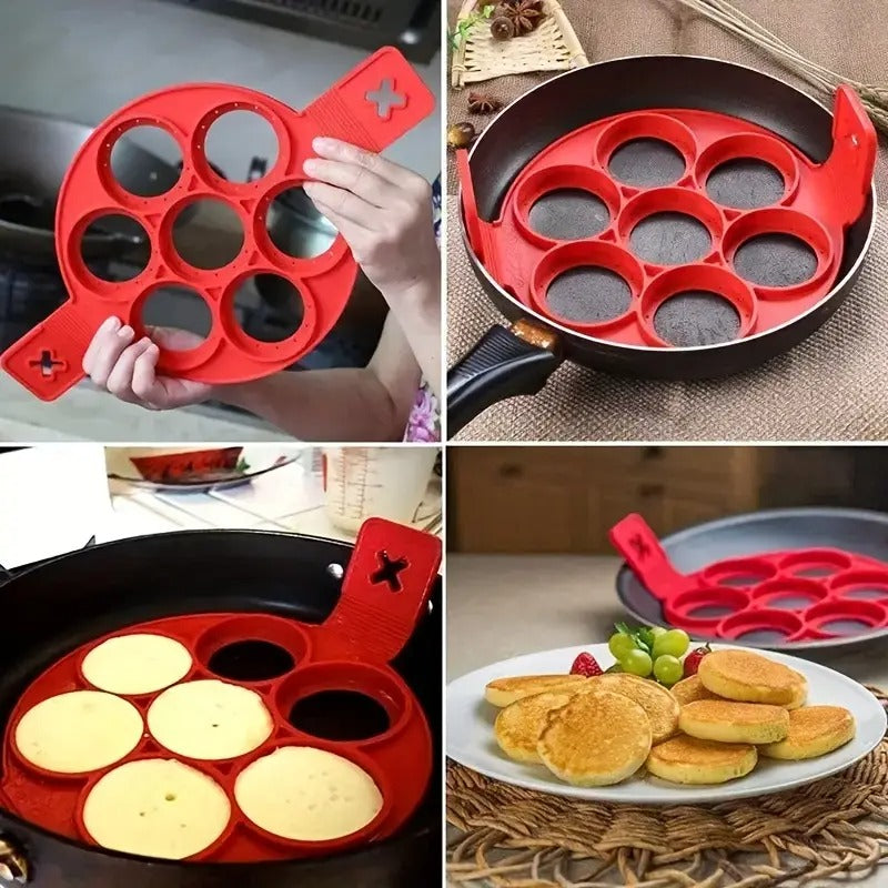7-Hole Silicone Pancake & Egg Mold