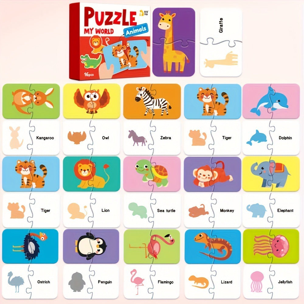 Matching Puzzle Cards for Children's Educational Fun