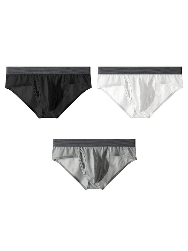 High Quality-Men's side-opening & no-take-off briefs,ultra-Soft Breathable Mesh