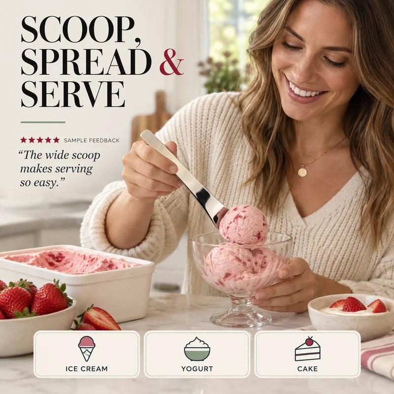 Long-Handle Yogurt & Dessert Spoon – For Home and Restaurant Use