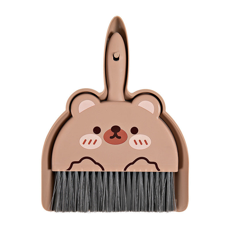 Cartoon Mini Broom and Dustpan Set for Desktop Cleaning