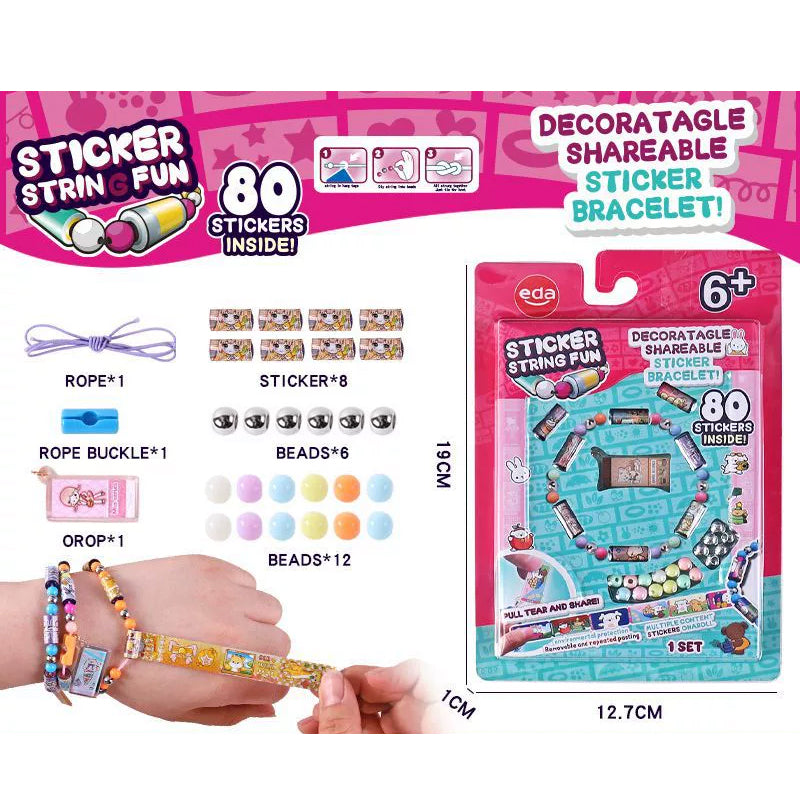 Kids DIY Surprise Sticker Bracelet Toy – Educational Blind Box Craft Gift