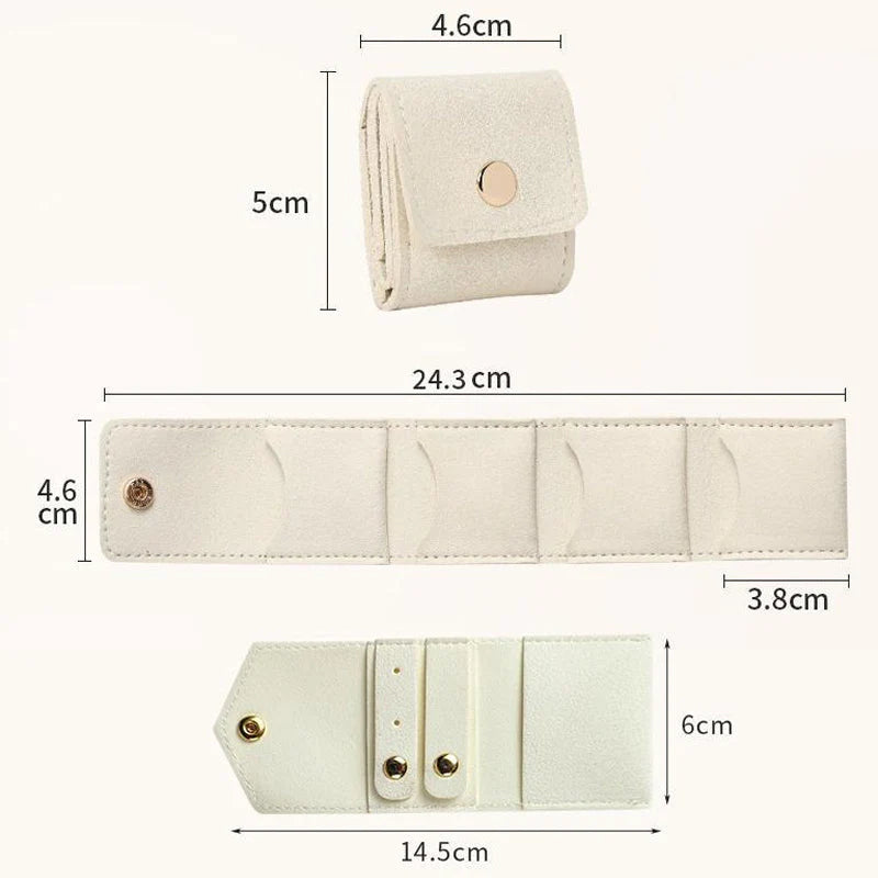 Ring storage leather pouch