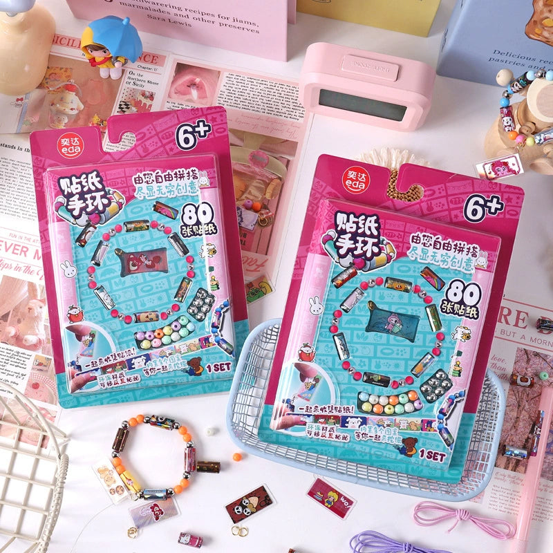 Kids DIY Surprise Sticker Bracelet Toy – Educational Blind Box Craft Gift