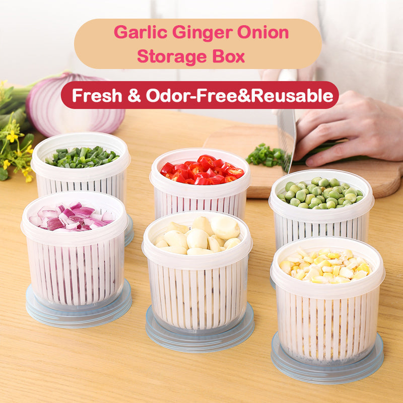 Sealed Drain Storage Box for Ginger Garlic Onion