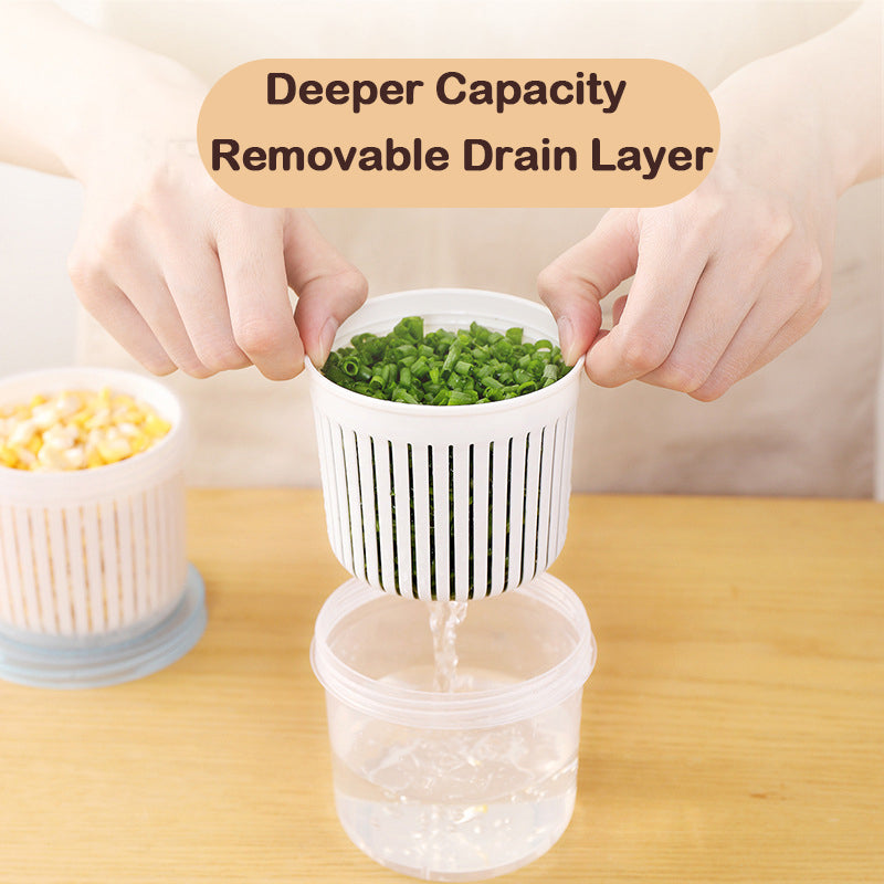 Sealed Drain Storage Box for Ginger Garlic Onion