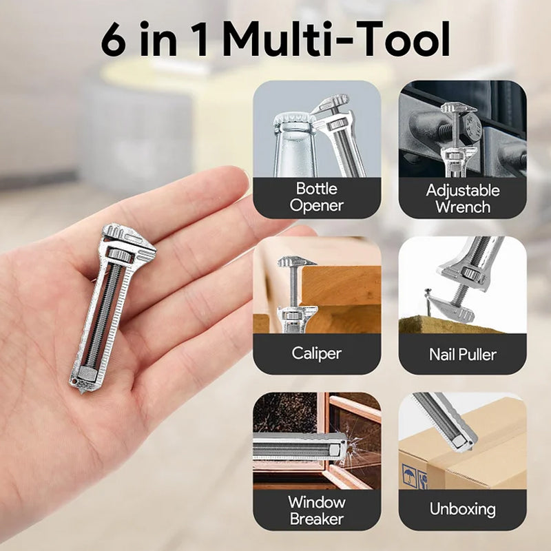 Multifunctional Knife Bottle Opener Measuring Wrench Tool