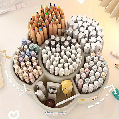 Rotating Pen Holder Organizer, Large-Capacity Minimalist Desktop Stand