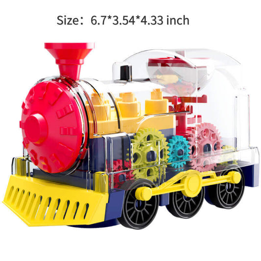 Electric Transparent Gear Train (Need 3 AA batteries)