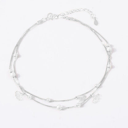 Double Layered Ginkgo Anklet