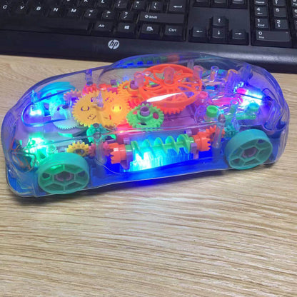 Electric Transparent Gear Train (Need 3 AA batteries)