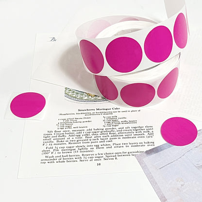 [Buy 1 Get 1 Free] Colorful Dot Stickers Round Adhesive Labels