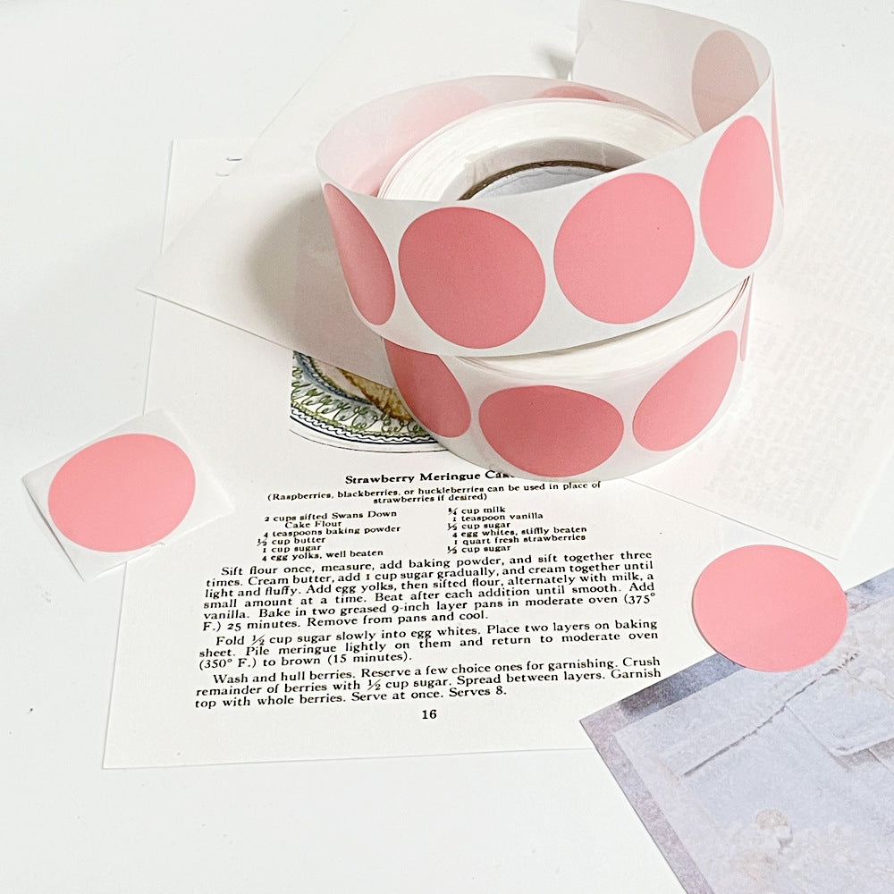[Buy 1 Get 1 Free] Colorful Dot Stickers Round Adhesive Labels