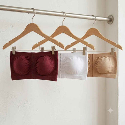 3PCS Front Hook Tube Bras｜Breathable Comfort & Secure Support