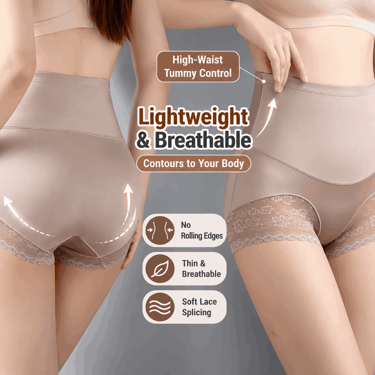 Women's High-Waist Shapewear – Tummy Control & Butt Lift