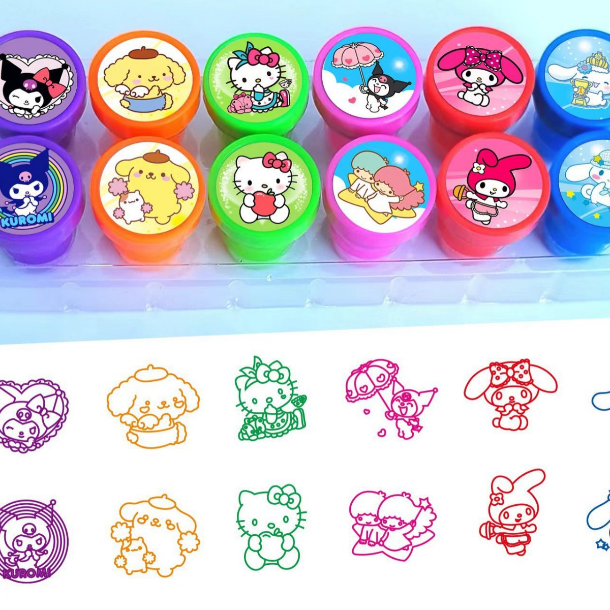 【12 Pcs】Children's Cartoon Stamps