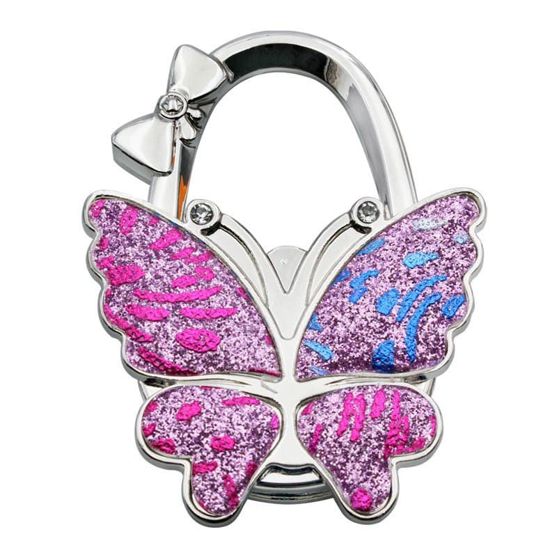 🦋✨ Sparkly Butterfly Foldable Handbag Hook – Cute Portable Non-Slip Purse Hanger for Girls, Travel & Restaurants