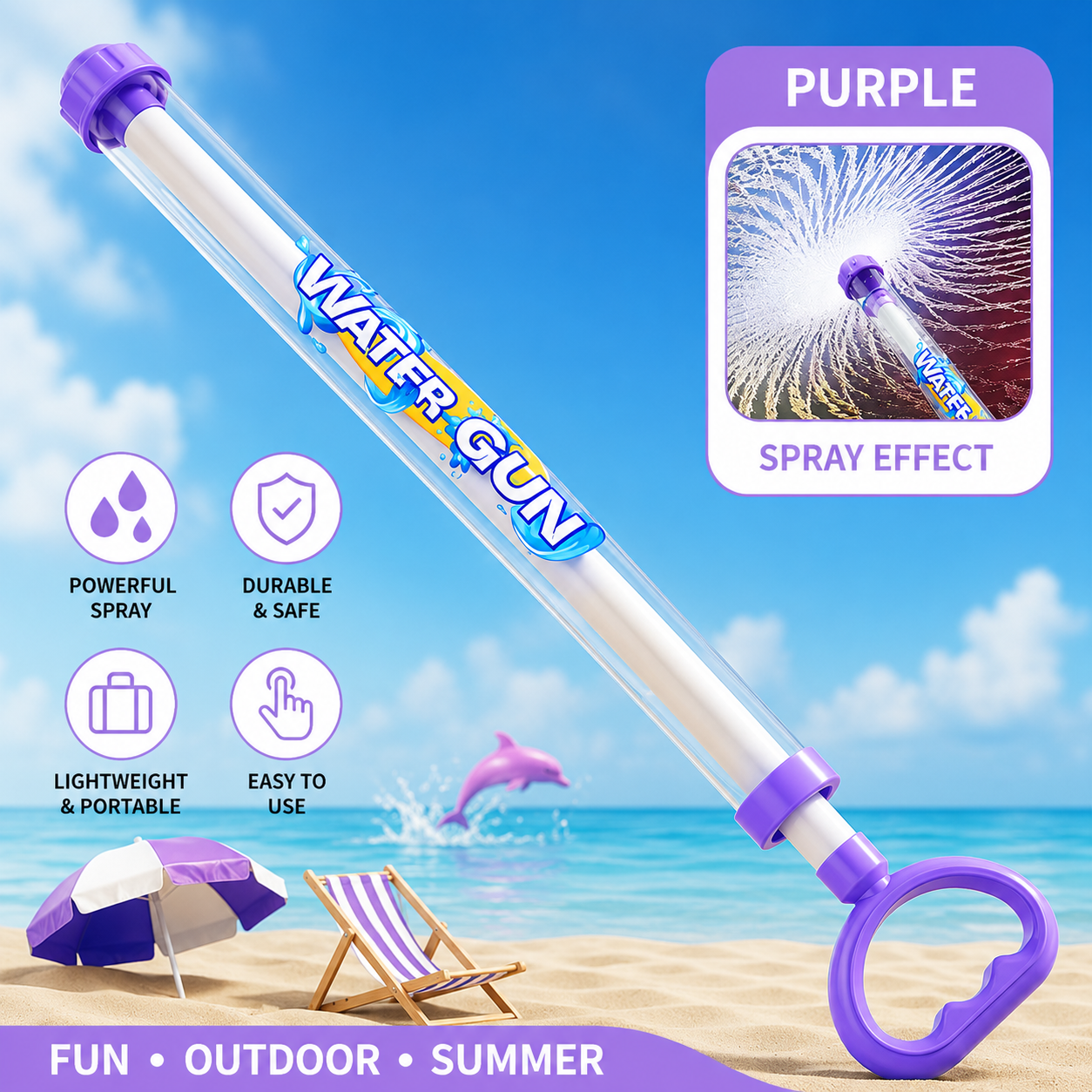 Kids Summer Fireworks Water Gun Toy – Fun Outdoor Spray Blaster, Birthday Surprise Gift for Boys & Girls 🎆💦🎁