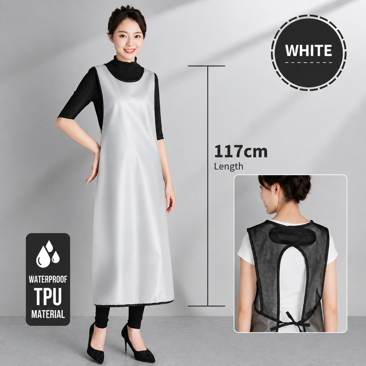 High Quality——Waterproof & Oil-Resistant Kitchen Apron, Household Cooking Apron