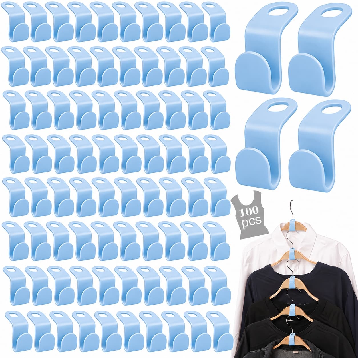 Space Efficient Clothes Hanger Hook｜Easy Organization Solution