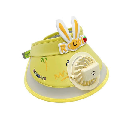 Children's Sun Hat with Rechargeable Fan