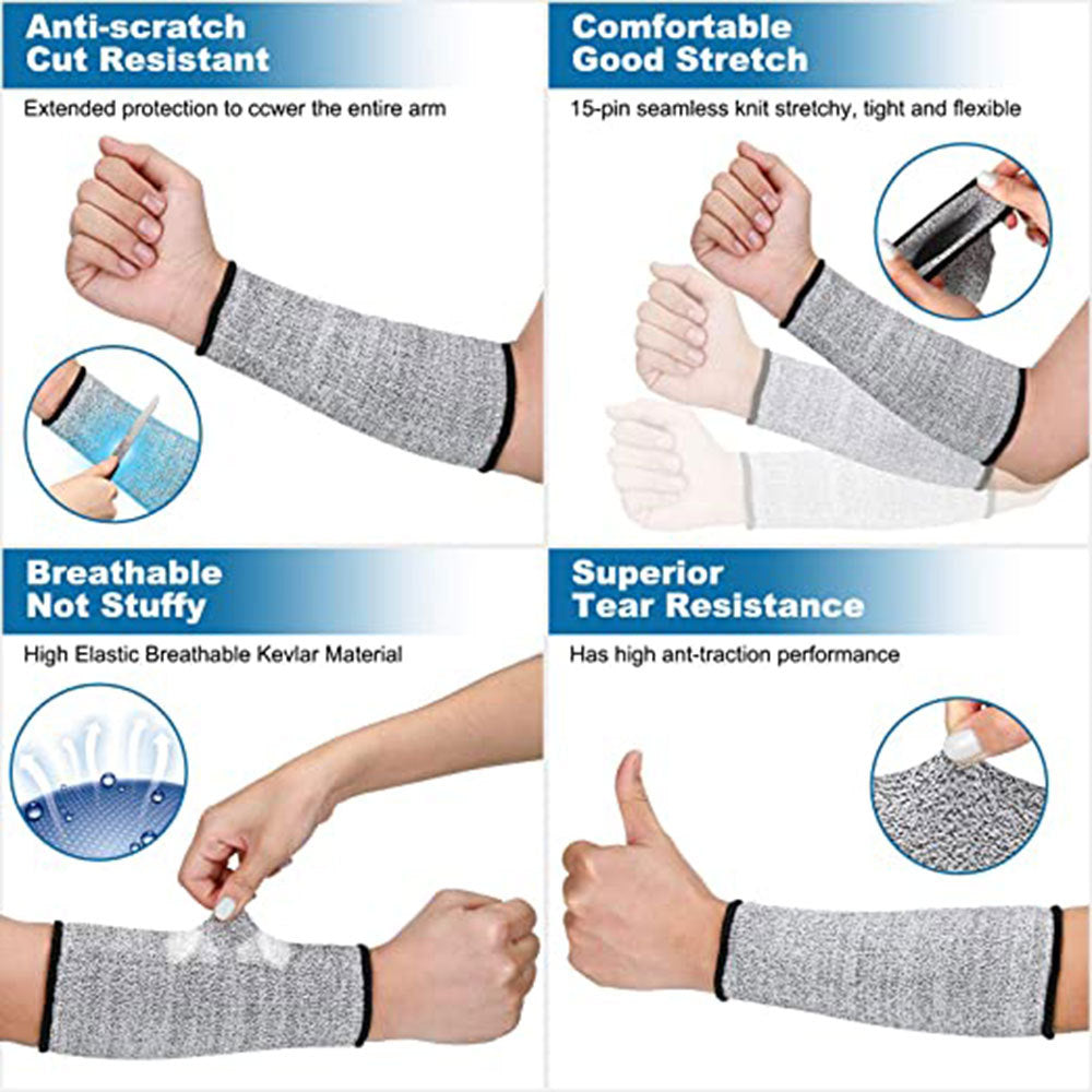 Cut Resistant Sleeves with Thumb Hole – Arm Protection for Daily Work, Repair, Moving & Outdoor Tasks