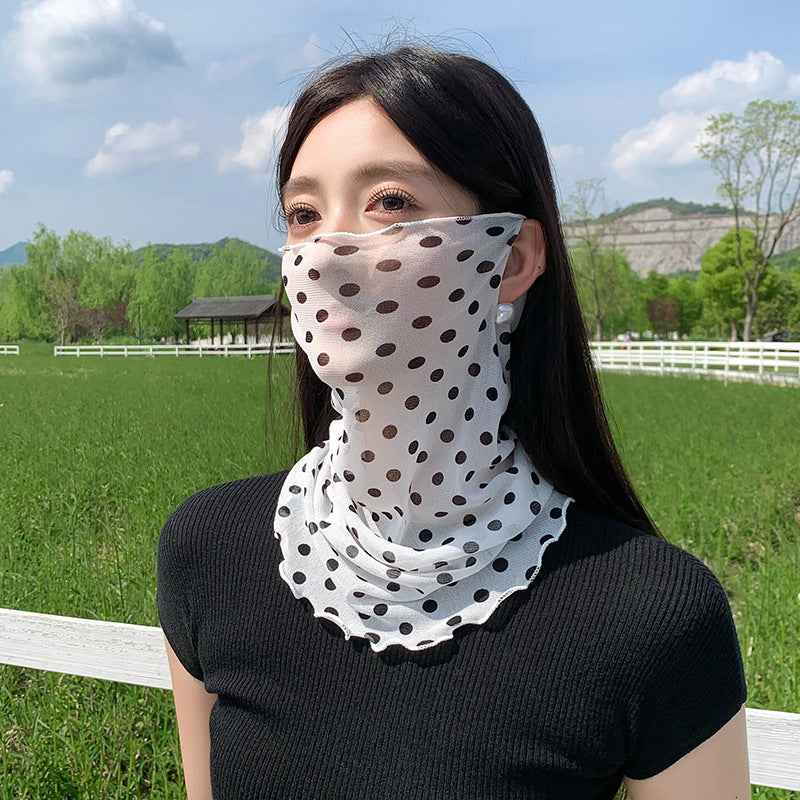 🧣🌺Summer Multifunctional Mesh Neck Gaiter – Face Cover/Scarf/Ear-loop Scarf 3-in-1, Breathable & Sun Protection