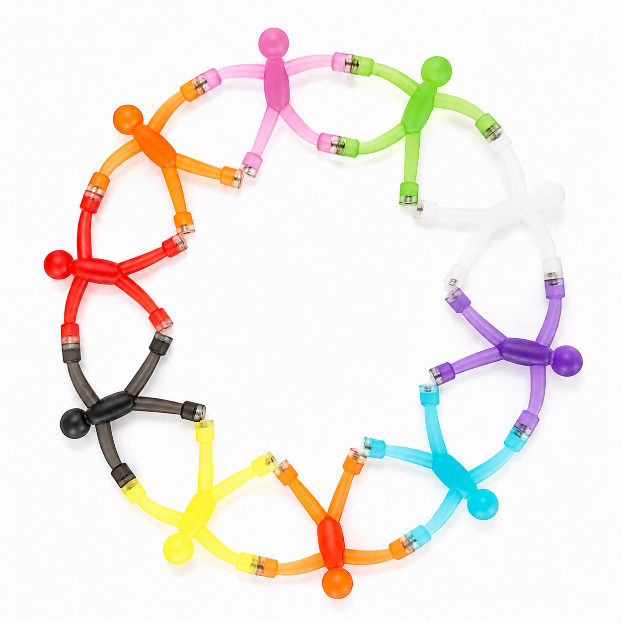 Colorful Magnetic Stickman Fidget Toys – Mini Stress Relief & Creative Building Toy